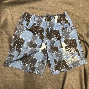 Supreme x Hardies Camo Basketball Short (Blue)